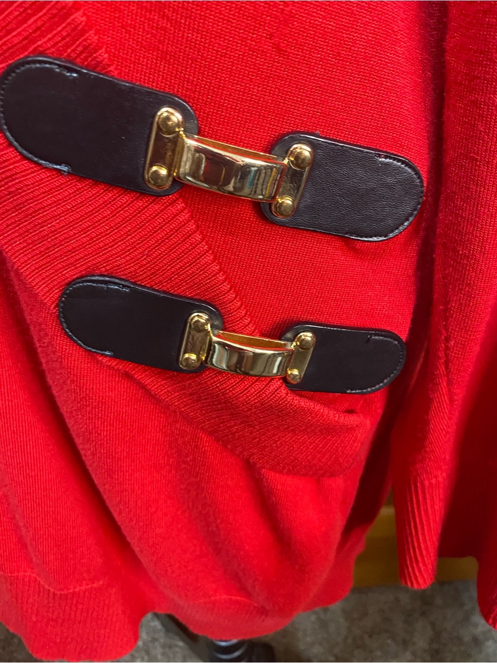 International Concepts Shawl Collar Sweater with Buckle Detail - Picture 5 of 6